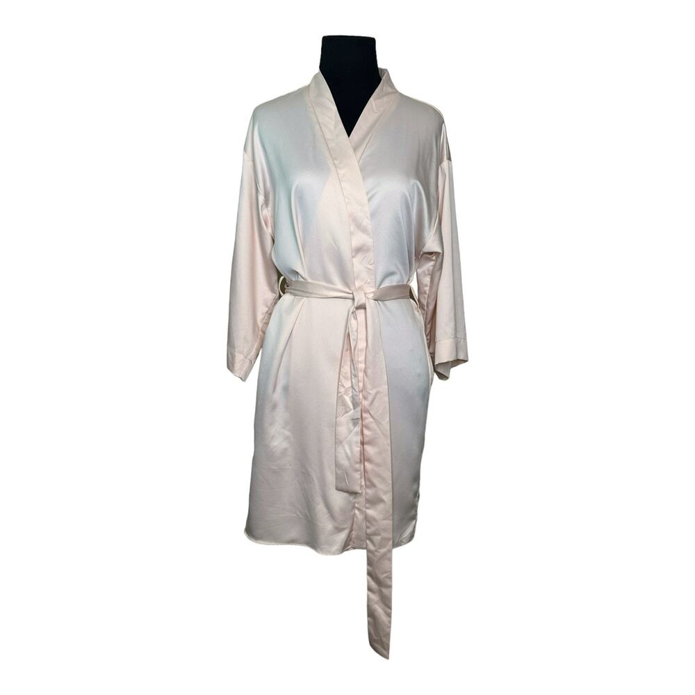 Flora Nikroos peach short sleeves robe size XS